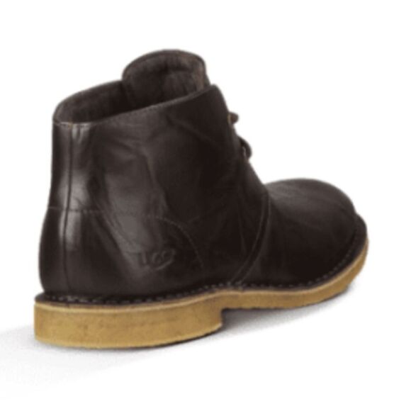 UGG 15 Men’s Leighton 3275 M Chocolate Brown Tan Soles Leather Twinsole Boots - Picture 2 of 16